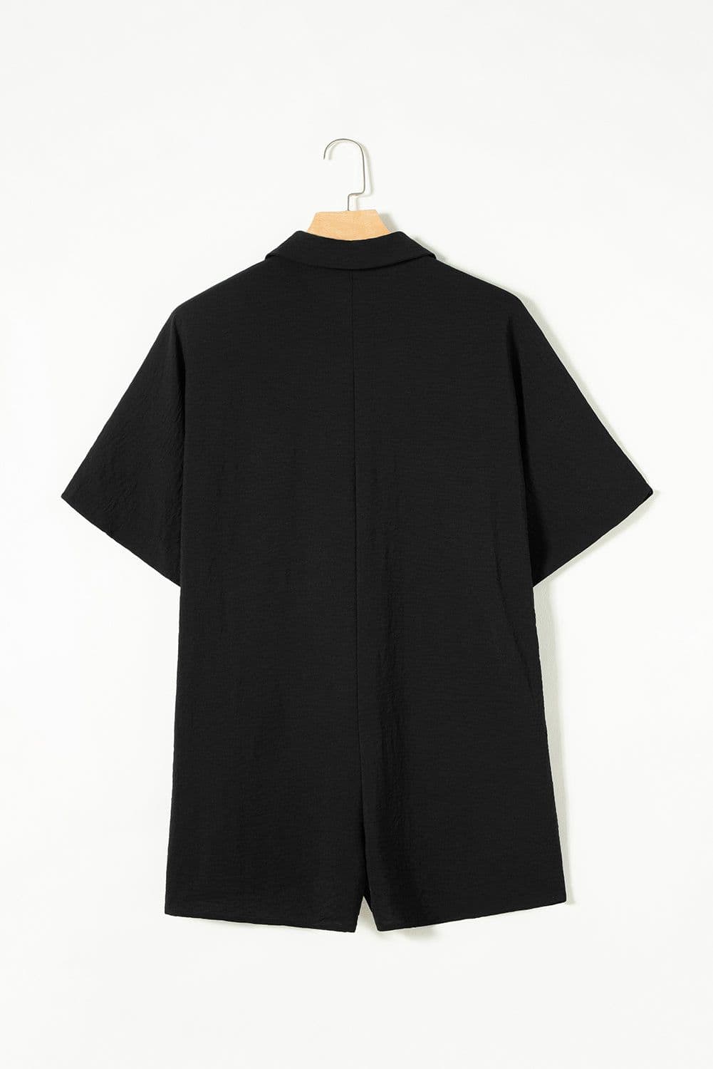 image-Black Half Button Collared Romper