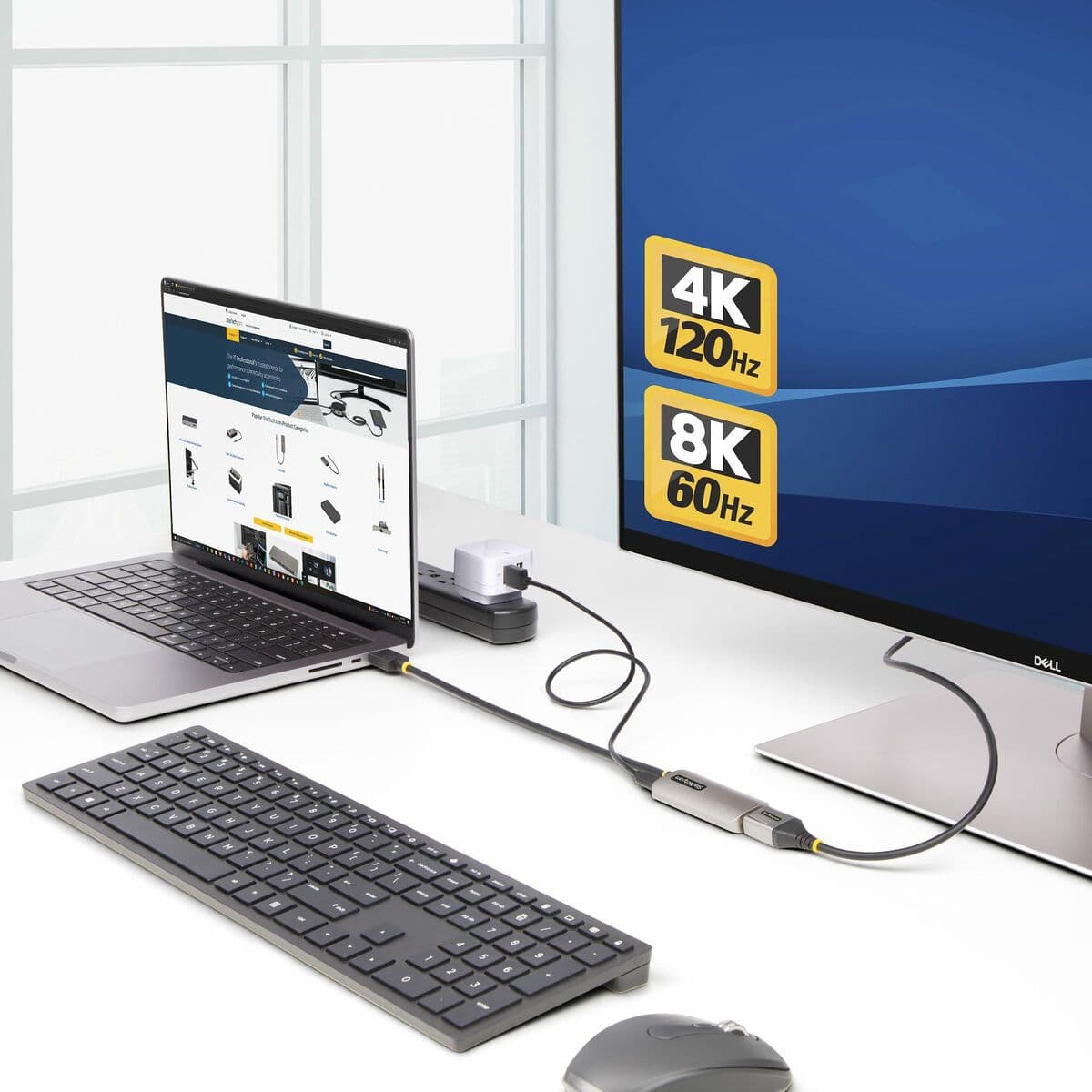 image-DisplayPort to HDMI Adapter Startech 148B-HDMI-DP-8K 30 cm