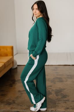 image-Sea Green Pullover & Drawstring Pants Set
