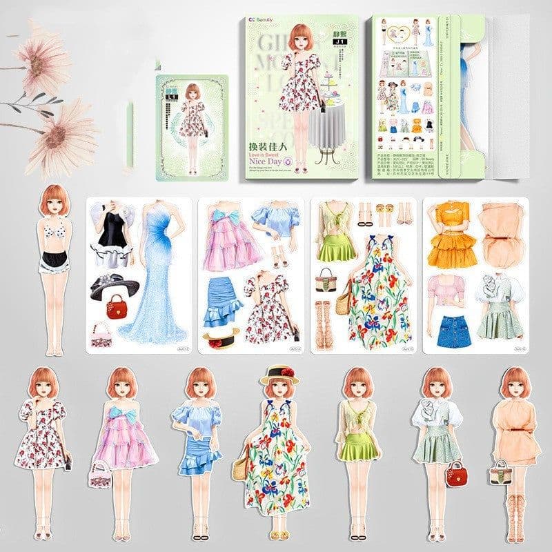 image-Magnetic Dressing Stickers Baby Clothing Stickers Book Toys