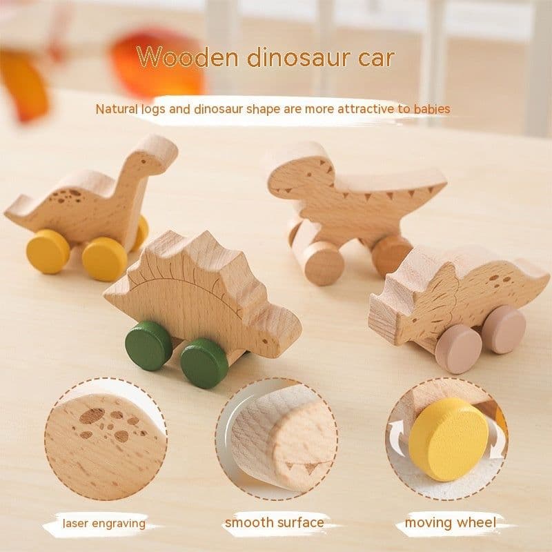 image-Baby Early Education Educational Wooden Toys Trolley