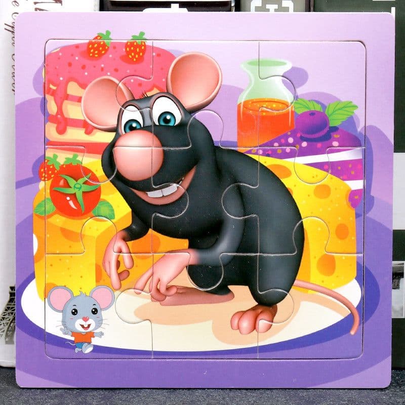 image-Children's Toy Educational Zodiac Wooden Puzzle