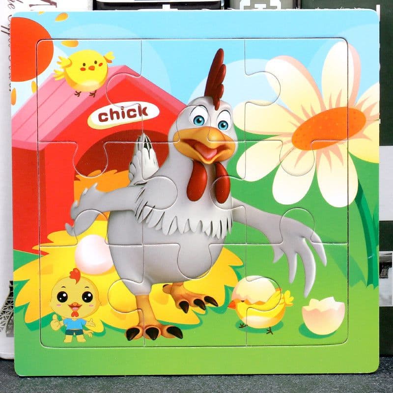 image-Children's Toy Educational Zodiac Wooden Puzzle