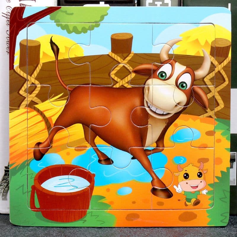 image-Children's Toy Educational Zodiac Wooden Puzzle