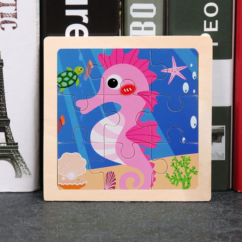 image-Children's Toy Educational Zodiac Wooden Puzzle