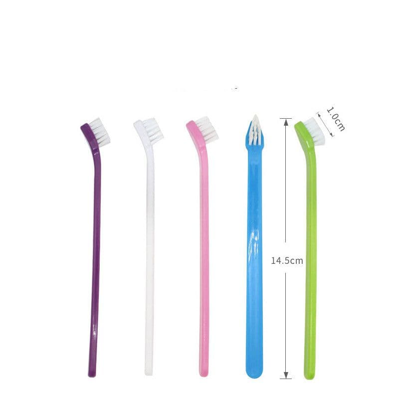 image-Pet Dental Supplies Fingers Double-headed Toothbrush For Dag And Cat Teeth Cleaning