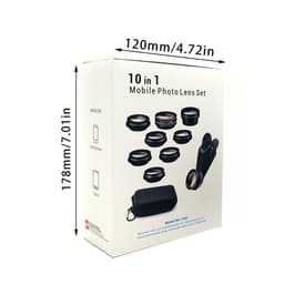 image-Ten in one set of fisheye lens with external camera lens