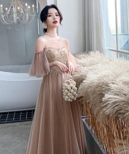 image-Summer Sister Group Wedding Korean Evening Dress