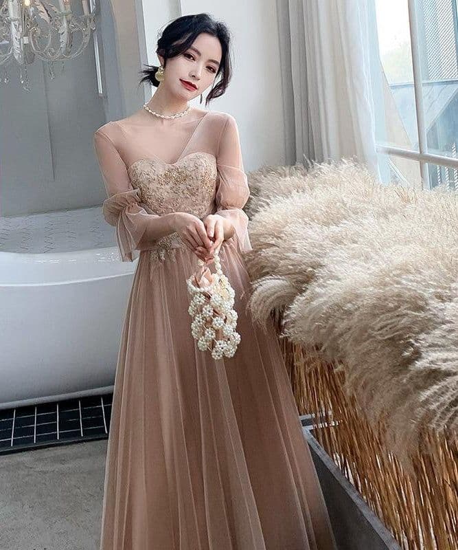 image-Summer Sister Group Wedding Korean Evening Dress