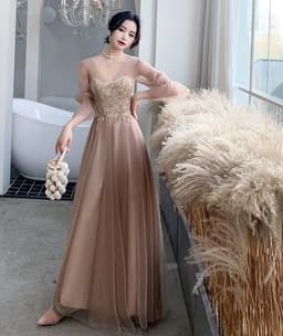 image-Summer Sister Group Wedding Korean Evening Dress