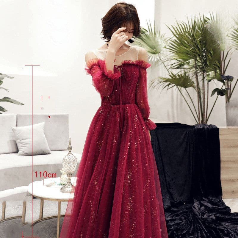 image-Female Party Red Toast Evening Dress