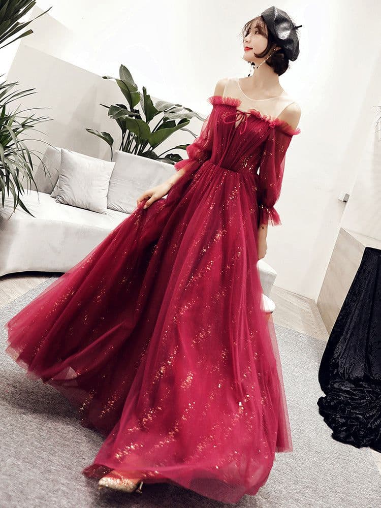 image-Female Party Red Toast Evening Dress