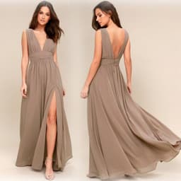 image-Women's Fashion Deep V Sleeveless Long Dress