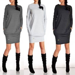 image-Solid color hip skirt