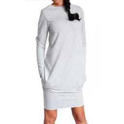 image-Solid color hip skirt