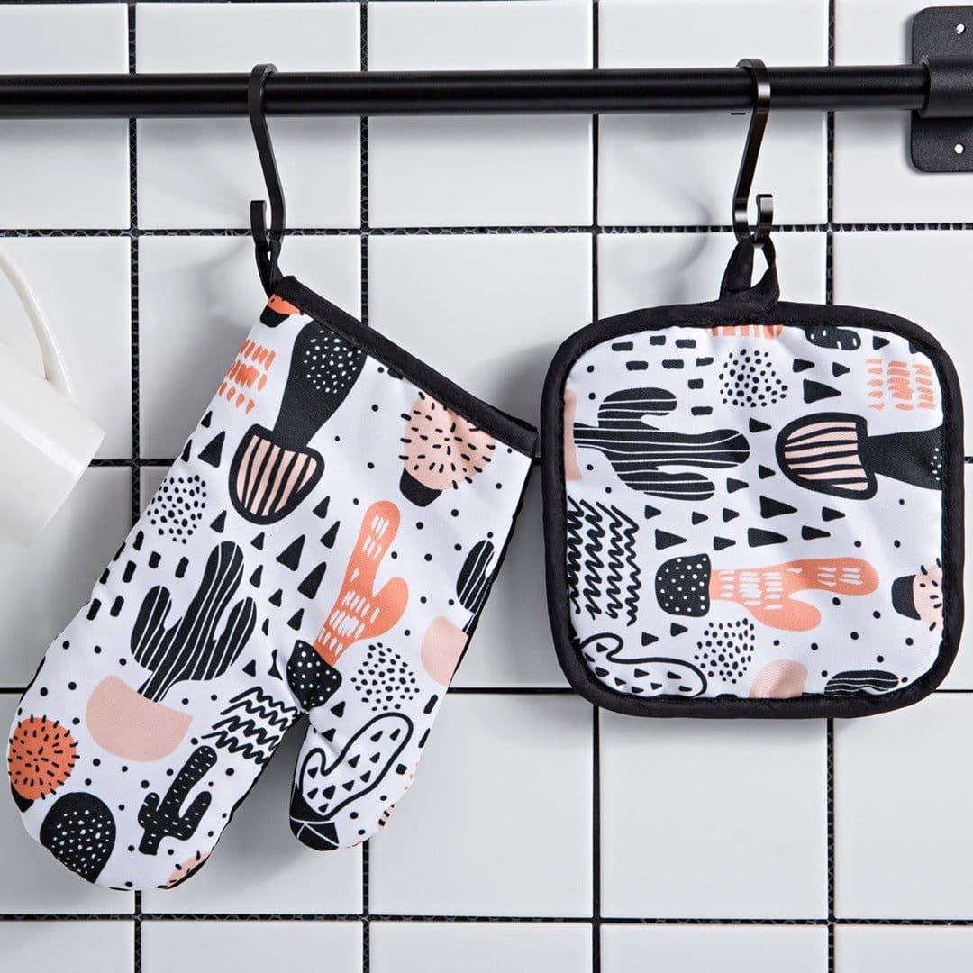 image-Baking Anti-scald BBQ Special High Temperature Resistant Microwave Oven Heat-resistant Gloves