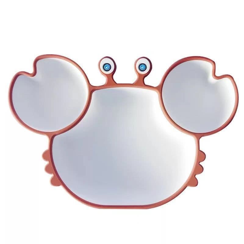 image-Toddler Silicone Dinner Plate Cartoon Baby Anti-Fall And Anti-Scalding Household Baby Food Supplement Eating Cute Divided Healthy Tableware
