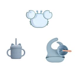 image-Toddler Silicone Dinner Plate Cartoon Baby Anti-Fall And Anti-Scalding Household Baby Food Supplement Eating Cute Divided Healthy Tableware
