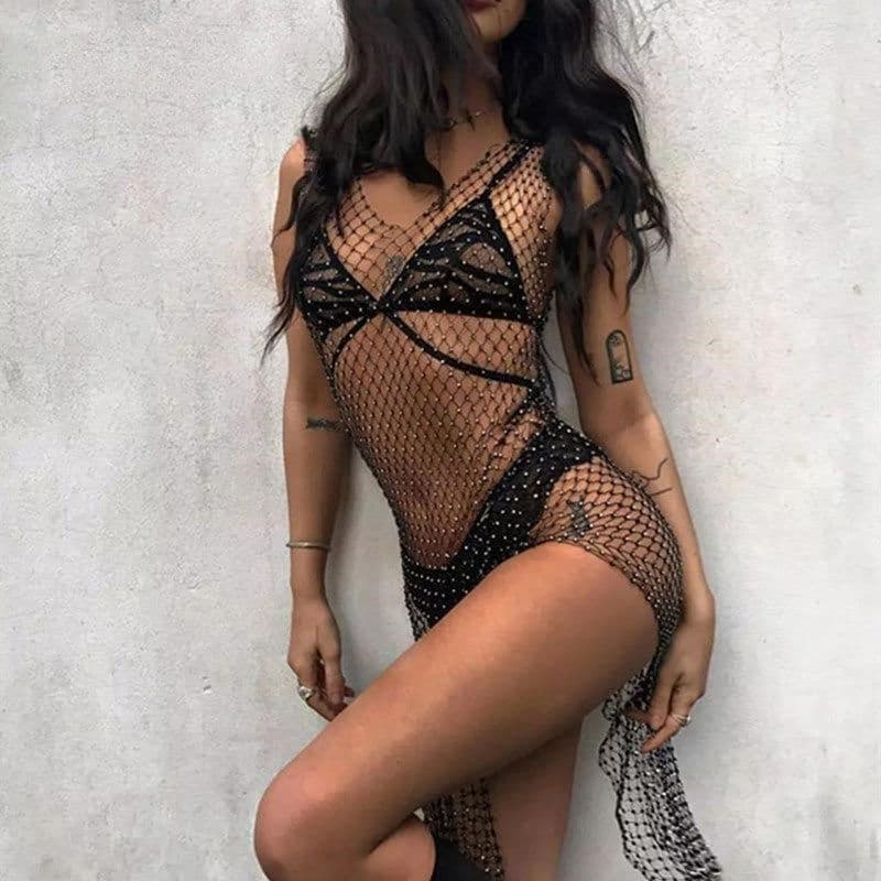 image-Sexy long evening dress with high waist slit