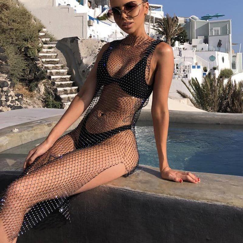 image-Sexy long evening dress with high waist slit