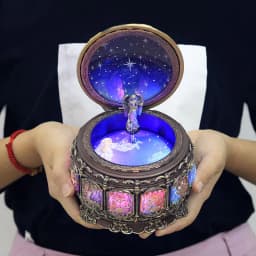 image-Twelve Constellation Resin Music Box Music Box Crafts Creative Birthday Gift