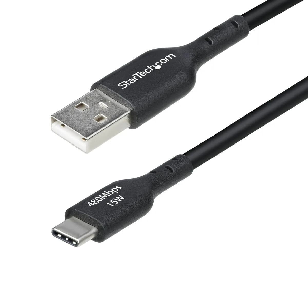 image-USB Cable Startech USB2AC3MNC Black 3 m