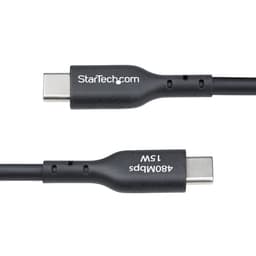 image-USB Cable Startech USB2AC3MNC Black 3 m