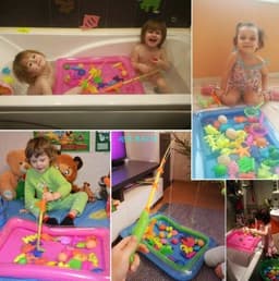 image-Children's Fishing Toy Pool Set, Baby Magnetic Fishing