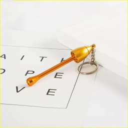 image-Metal Pipe Keychain Pendant Outdoor Pipe Mini Metal Pipe