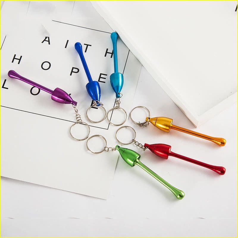 image-Metal Pipe Keychain Pendant Outdoor Pipe Mini Metal Pipe
