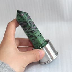 image-Natural Crystal Column Stone Quartz of Various Materials Magic wand heals energy stone point water cup bottel Ornament replace