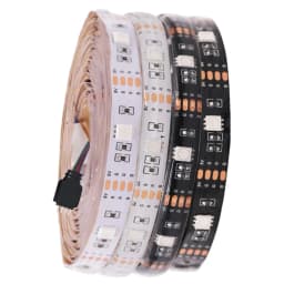 image-5v 5050 RGB LED Strip Light Flexible Tape Lamp Waterproof 50cm 1m 2m 3m 4m 5m With 4pin Plug White/ Black PCB Home Decoration