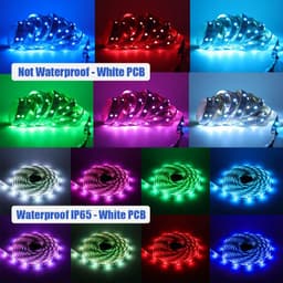 image-5v 5050 RGB LED Strip Light Flexible Tape Lamp Waterproof 50cm 1m 2m 3m 4m 5m With 4pin Plug White/ Black PCB Home Decoration