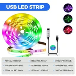 image-1-30M/100FT USB LED RGB Strip Lights SMD 5050 Bluetooth APP Touch Remote Control DC5V Neon Strip TV Backlight For Home Decor
