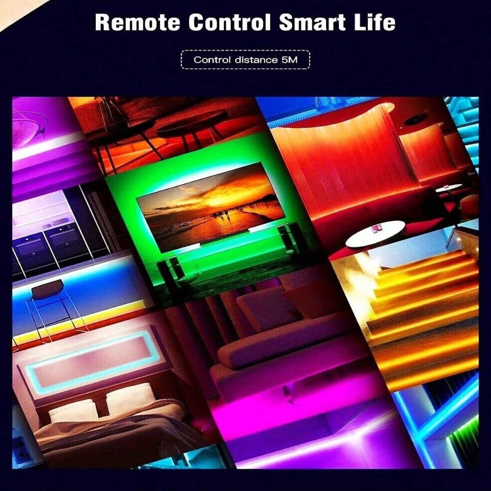 image-1-30M/100FT USB LED RGB Strip Lights SMD 5050 Bluetooth APP Touch Remote Control DC5V Neon Strip TV Backlight For Home Decor