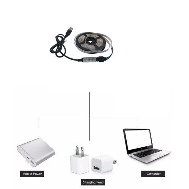 image-DC 5V USB 1M 2M 3M 4M 5M 10M 15M LED Strips 2835 White Warm White LED Strip Light TV Background Lighting Tape Home Decor Lamp