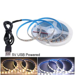 image-DC 5V USB LED Strip Light 2835 SMD 1 Meter 2 Meter 3 Meter 5 Meter Warm Cool White TV Background Lighting Tape Home Decor Lamp