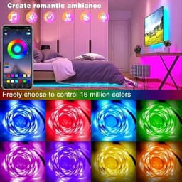 image-RGB LED Strip Lights 1-30M USB 5050 IR Remote Control Color Changing Flexible Lamp Tape For TV Backlight Home Party Decoration