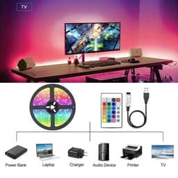 image-RGB LED Strip Lights 1-30M USB 5050 IR Remote Control Color Changing Flexible Lamp Tape For TV Backlight Home Party Decoration