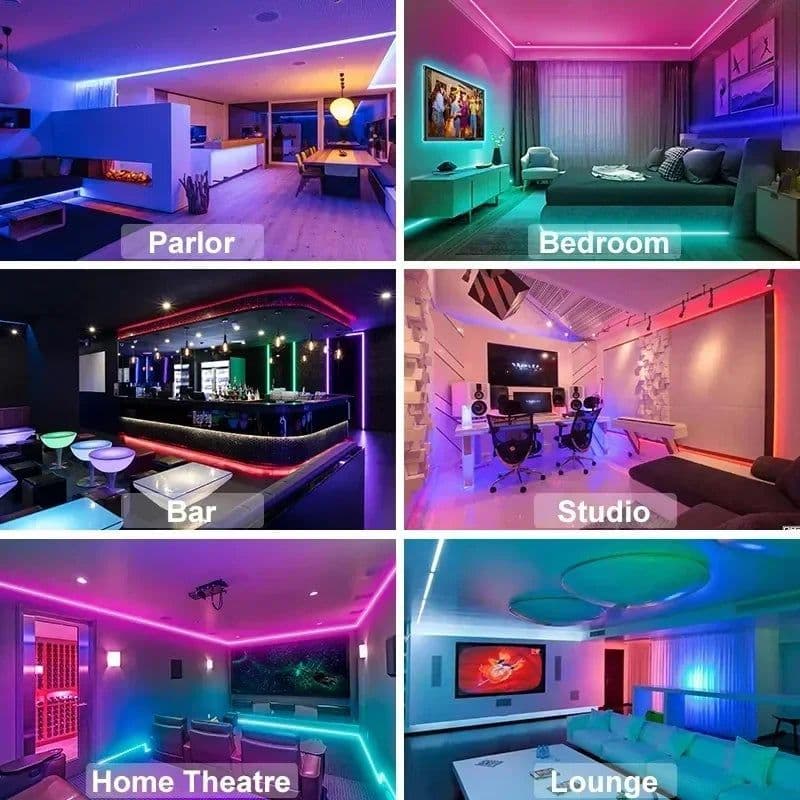 image-RGB LED Strip Lights 1-30M USB 5050 IR Remote Control Color Changing Flexible Lamp Tape For TV Backlight Home Party Decoration