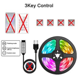 image-RGB LED Strip Lights 1-30M USB 5050 IR Remote Control Color Changing Flexible Lamp Tape For TV Backlight Home Party Decoration