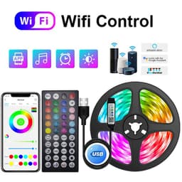 image-RGB LED Strip Lights 1-30M USB 5050 IR Remote Control Color Changing Flexible Lamp Tape For TV Backlight Home Party Decoration