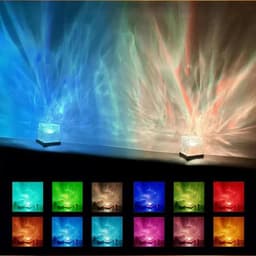 image-Ocean Wave Projector Light 16 Colors Midnight Aura Aurora Glow Lamp Home Office Bar Restaurant Underwater Projector Night Light
