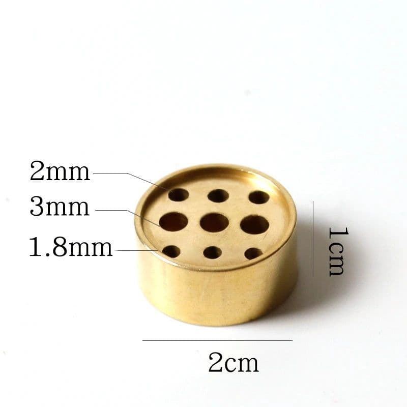 image-Pure Copper Porous Incense Holder DIY Home Incense Burner Japanese Incense Tray Creative Zen Pure Copper Incense Holder