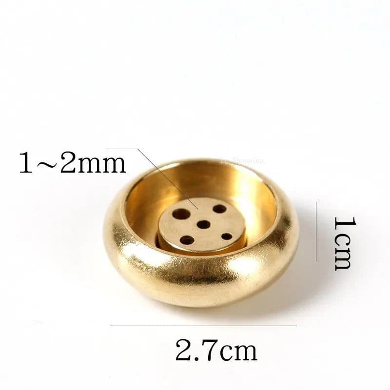 image-Pure Copper Porous Incense Holder DIY Home Incense Burner Japanese Incense Tray Creative Zen Pure Copper Incense Holder