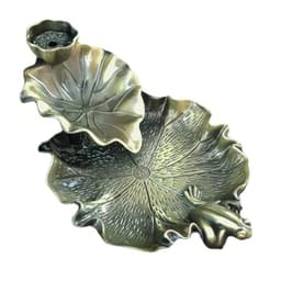 image-Fragrance Holder Smoke Reflux Incense Stick Incense Aromatherapy Backflow Burner Creative Incense Ceramic Leaf Tower