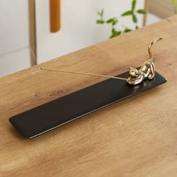 image-MINIDEAL Ceramic Backflow Incense Burner - Cat & Rabbit