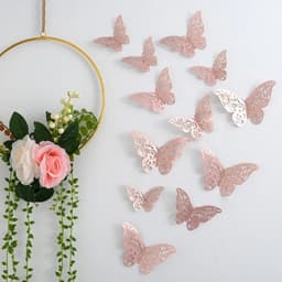image-12pcs Suncatcher Sticker 3D Effect Crystal Butterflies Wall Sticker Beautiful Butterfly for Kids Room Wall Decal Home Decoration