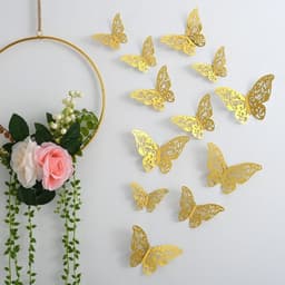 image-12pcs Suncatcher Sticker 3D Effect Crystal Butterflies Wall Sticker Beautiful Butterfly for Kids Room Wall Decal Home Decoration