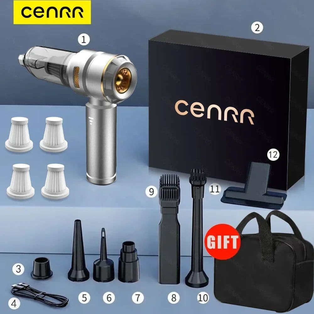 image-CENRR Car Vacuum Cleaner 998000PA Handheld Wireless Powerful Portable Vacuum Cleaner Home Appliance Cleaning Machine Car Cleaner
